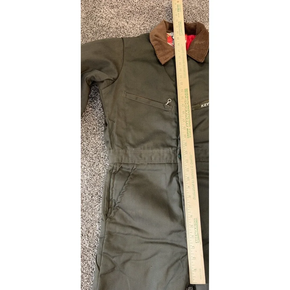 Vintage Key Imperial Coveralls Small Green Mechanic Jumpsuit USA Made 70s NEW